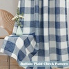 image:imageDriftAway Buffalo Plaid Blackout Curtains 2 Panels W52 x L63 BlackWovennavy Blue
