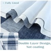 image:imageDriftAway Buffalo Plaid Blackout Curtains 2 Panels W52 x L63 BlackWovennavy Blue
