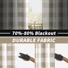 image:imageDriftAway Buffalo Plaid Blackout Curtains 2 Panels W52 x L63 BlackWoventaupe