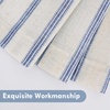 image:imageDriftAway Kitchen Curtains Striped Tier Linen Short Curtains Windowpane Plaid Cafe 45 Inch Length for Living Room Bathroom Chris Farmhouse Rustic Rod Pocket 2 Panels GrayFarmhouse Navy