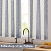 image:imageDriftAway Kitchen Curtains Striped Tier Linen Short Curtains Windowpane Plaid Cafe 45 Inch Length for Living Room Bathroom Chris Farmhouse Rustic Rod Pocket 2 Panels GrayChris Dark Blue