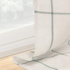 image:imageDriftAway Kitchen Curtains Striped Tier Linen Short Curtains Windowpane Plaid Cafe 45 Inch Length for Living Room Bathroom Chris Farmhouse Rustic Rod Pocket 2 Panels GrayLoden Green