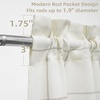 image:imageDriftAway Kitchen Curtains Striped Tier Linen Short Curtains Windowpane Plaid Cafe 45 Inch Length for Living Room Bathroom Chris Farmhouse Rustic Rod Pocket 2 Panels GrayTaupe