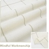 image:imageDriftAway Kitchen Curtains Striped Tier Linen Short Curtains Windowpane Plaid Cafe 45 Inch Length for Living Room Bathroom Chris Farmhouse Rustic Rod Pocket 2 Panels GrayTaupe