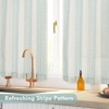 image:imageDriftAway Kitchen Curtains Striped Tier Linen Short Curtains Windowpane Plaid Cafe 45 Inch Length for Living Room Bathroom Chris Farmhouse Rustic Rod Pocket 2 Panels GrayChris Jade Green