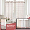 image:imageDriftAway Kitchen Curtains Striped Tier Linen Short Curtains Windowpane Plaid Cafe 45 Inch Length for Living Room Bathroom Chris Farmhouse Rustic Rod Pocket 2 Panels GrayPlaid Red
