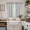 image:imageDriftAway Kitchen Curtains Striped Tier Linen Short Curtains Windowpane Plaid Cafe 45 Inch Length for Living Room Bathroom Chris Farmhouse Rustic Rod Pocket 2 Panels GrayHyggegray