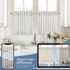 image:imageDriftAway Kitchen Curtains Striped Tier Linen Short Curtains Windowpane Plaid Cafe 45 Inch Length for Living Room Bathroom Chris Farmhouse Rustic Rod Pocket 2 Panels GrayFarmhouse Navy