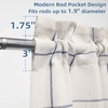 image:imageDriftAway Kitchen Curtains Striped Tier Linen Short Curtains Windowpane Plaid Cafe 45 Inch Length for Living Room Bathroom Chris Farmhouse Rustic Rod Pocket 2 Panels GrayNavy