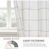 image:imageDriftAway Kitchen Curtains Striped Tier Linen Short Curtains Windowpane Plaid Cafe 45 Inch Length for Living Room Bathroom Chris Farmhouse Rustic Rod Pocket 2 Panels GrayGrey