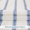 image:imageDriftAway Kitchen Curtains Striped Tier Linen Short Curtains Windowpane Plaid Cafe 45 Inch Length for Living Room Bathroom Chris Farmhouse Rustic Rod Pocket 2 Panels GrayFarmhouse Navy
