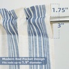 image:imageDriftAway Kitchen Curtains Striped Tier Linen Short Curtains Windowpane Plaid Cafe 45 Inch Length for Living Room Bathroom Chris Farmhouse Rustic Rod Pocket 2 Panels GrayChris Navy
