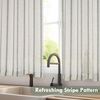 image:imageDriftAway Kitchen Curtains Striped Tier Linen Short Curtains Windowpane Plaid Cafe 45 Inch Length for Living Room Bathroom Chris Farmhouse Rustic Rod Pocket 2 Panels GrayFarmhouse Loden Green