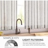 image:imageDriftAway Kitchen Curtains Striped Tier Linen Short Curtains Windowpane Plaid Cafe 45 Inch Length for Living Room Bathroom Chris Farmhouse Rustic Rod Pocket 2 Panels GrayFarmhouse Black