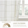 image:imageDriftAway Kitchen Curtains Striped Tier Linen Short Curtains Windowpane Plaid Cafe 45 Inch Length for Living Room Bathroom Chris Farmhouse Rustic Rod Pocket 2 Panels GrayTaupe