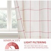 image:imageDriftAway Kitchen Curtains Striped Tier Linen Short Curtains Windowpane Plaid Cafe 45 Inch Length for Living Room Bathroom Chris Farmhouse Rustic Rod Pocket 2 Panels GrayPlaid Red