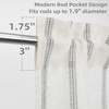 image:imageDriftAway Kitchen Curtains Striped Tier Linen Short Curtains Windowpane Plaid Cafe 45 Inch Length for Living Room Bathroom Chris Farmhouse Rustic Rod Pocket 2 Panels GrayFarmhouse Gray