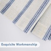 image:imageDriftAway Kitchen Curtains Striped Tier Linen Short Curtains Windowpane Plaid Cafe 45 Inch Length for Living Room Bathroom Chris Farmhouse Rustic Rod Pocket 2 Panels GrayFarmhouse Navy