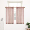 image:imageDriftAway Kitchen Curtains Striped Tier Linen Short Curtains Windowpane Plaid Cafe 45 Inch Length for Living Room Bathroom Chris Farmhouse Rustic Rod Pocket 2 Panels GrayChris Red