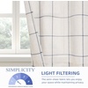 image:imageDriftAway Kitchen Curtains Striped Tier Linen Short Curtains Windowpane Plaid Cafe 45 Inch Length for Living Room Bathroom Chris Farmhouse Rustic Rod Pocket 2 Panels GrayNavy