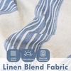 image:imageDriftAway Kitchen Curtains Striped Tier Linen Short Curtains Windowpane Plaid Cafe 45 Inch Length for Living Room Bathroom Chris Farmhouse Rustic Rod Pocket 2 Panels GrayChris Navy