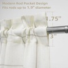 image:imageDriftAway Kitchen Curtains Striped Tier Linen Short Curtains Windowpane Plaid Cafe 45 Inch Length for Living Room Bathroom Chris Farmhouse Rustic Rod Pocket 2 Panels GrayTaupe