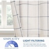 image:imageDriftAway Kitchen Curtains Striped Tier Linen Short Curtains Windowpane Plaid Cafe 45 Inch Length for Living Room Bathroom Chris Farmhouse Rustic Rod Pocket 2 Panels GrayNavy