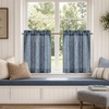 image:imageDriftAway Kitchen Curtains Striped Tier Linen Short Curtains Windowpane Plaid Cafe 45 Inch Length for Living Room Bathroom Chris Farmhouse Rustic Rod Pocket 2 Panels GrayHyggenavy
