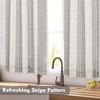 image:imageDriftAway Kitchen Curtains Striped Tier Linen Short Curtains Windowpane Plaid Cafe 45 Inch Length for Living Room Bathroom Chris Farmhouse Rustic Rod Pocket 2 Panels GrayChris Gray