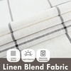 image:imageDriftAway Kitchen Curtains Striped Tier Linen Short Curtains Windowpane Plaid Cafe 45 Inch Length for Living Room Bathroom Chris Farmhouse Rustic Rod Pocket 2 Panels GrayBlack