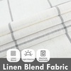 image:imageDriftAway Kitchen Curtains Striped Tier Linen Short Curtains Windowpane Plaid Cafe 45 Inch Length for Living Room Bathroom Chris Farmhouse Rustic Rod Pocket 2 Panels GrayGrey