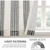 image:imageDriftAway Kitchen Curtains Striped Tier Linen Short Curtains Windowpane Plaid Cafe 45 Inch Length for Living Room Bathroom Chris Farmhouse Rustic Rod Pocket 2 Panels GrayChris Black