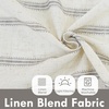 image:imageDriftAway Kitchen Curtains Striped Tier Linen Short Curtains Windowpane Plaid Cafe 45 Inch Length for Living Room Bathroom Chris Farmhouse Rustic Rod Pocket 2 Panels GrayFarmhouse Gray
