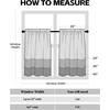 image:imageDriftAway Kitchen Curtains Striped Tier Linen Short Curtains Windowpane Plaid Cafe 45 Inch Length for Living Room Bathroom Chris Farmhouse Rustic Rod Pocket 2 Panels GrayTickingbeige