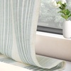 image:imageDriftAway Kitchen Curtains Striped Tier Linen Short Curtains Windowpane Plaid Cafe 45 Inch Length for Living Room Bathroom Chris Farmhouse Rustic Rod Pocket 2 Panels GrayChris Jade Green