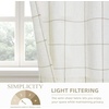 image:imageDriftAway Kitchen Curtains Striped Tier Linen Short Curtains Windowpane Plaid Cafe 45 Inch Length for Living Room Bathroom Chris Farmhouse Rustic Rod Pocket 2 Panels GrayTaupe