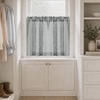 image:imageDriftAway Kitchen Curtains Striped Tier Linen Short Curtains Windowpane Plaid Cafe 45 Inch Length for Living Room Bathroom Chris Farmhouse Rustic Rod Pocket 2 Panels GrayHyggegray