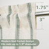image:imageDriftAway Kitchen Curtains Striped Tier Linen Short Curtains Windowpane Plaid Cafe 45 Inch Length for Living Room Bathroom Chris Farmhouse Rustic Rod Pocket 2 Panels GrayFarmhouse Loden Green