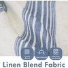 image:imageDriftAway Kitchen Curtains Striped Tier Linen Short Curtains Windowpane Plaid Cafe 45 Inch Length for Living Room Bathroom Chris Farmhouse Rustic Rod Pocket 2 Panels GrayChris Navy