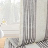 image:imageDriftAway Kitchen Curtains Striped Tier Linen Short Curtains Windowpane Plaid Cafe 45 Inch Length for Living Room Bathroom Chris Farmhouse Rustic Rod Pocket 2 Panels GrayChris Gray