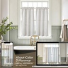image:imageDriftAway Kitchen Curtains Striped Tier Linen Short Curtains Windowpane Plaid Cafe 45 Inch Length for Living Room Bathroom Chris Farmhouse Rustic Rod Pocket 2 Panels GrayTickingbeige