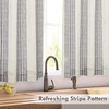 image:imageDriftAway Kitchen Curtains Striped Tier Linen Short Curtains Windowpane Plaid Cafe 45 Inch Length for Living Room Bathroom Chris Farmhouse Rustic Rod Pocket 2 Panels GrayChris Gray