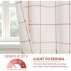 image:imageDriftAway Kitchen Curtains Striped Tier Linen Short Curtains Windowpane Plaid Cafe 45 Inch Length for Living Room Bathroom Chris Farmhouse Rustic Rod Pocket 2 Panels GrayPlaid Red