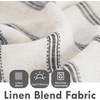 image:imageDriftAway Kitchen Curtains Striped Tier Linen Short Curtains Windowpane Plaid Cafe 45 Inch Length for Living Room Bathroom Chris Farmhouse Rustic Rod Pocket 2 Panels GrayFarmhouse Black