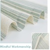 image:imageDriftAway Kitchen Curtains Striped Tier Linen Short Curtains Windowpane Plaid Cafe 45 Inch Length for Living Room Bathroom Chris Farmhouse Rustic Rod Pocket 2 Panels GrayChris Jade Green