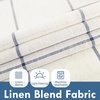 image:imageDriftAway Kitchen Curtains Striped Tier Linen Short Curtains Windowpane Plaid Cafe 45 Inch Length for Living Room Bathroom Chris Farmhouse Rustic Rod Pocket 2 Panels GrayNavy