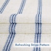 image:imageDriftAway Kitchen Curtains Striped Tier Linen Short Curtains Windowpane Plaid Cafe 45 Inch Length for Living Room Bathroom Chris Farmhouse Rustic Rod Pocket 2 Panels GrayFarmhouse Navy