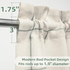 image:imageDriftAway Kitchen Curtains Striped Tier Linen Short Curtains Windowpane Plaid Cafe 45 Inch Length for Living Room Bathroom Chris Farmhouse Rustic Rod Pocket 2 Panels GrayLoden Green