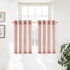 image:imageDriftAway Kitchen Curtains Striped Tier Linen Short Curtains Windowpane Plaid Cafe 45 Inch Length for Living Room Bathroom Chris Farmhouse Rustic Rod Pocket 2 Panels GrayChris Red