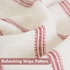 image:imageDriftAway Kitchen Curtains Striped Tier Linen Short Curtains Windowpane Plaid Cafe 45 Inch Length for Living Room Bathroom Chris Farmhouse Rustic Rod Pocket 2 Panels GrayFarmhouse Red